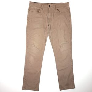 Levi's 511 Slim Stretch Denim Pants Mens 36x31 Black Tab Brown Casual 11" Rise